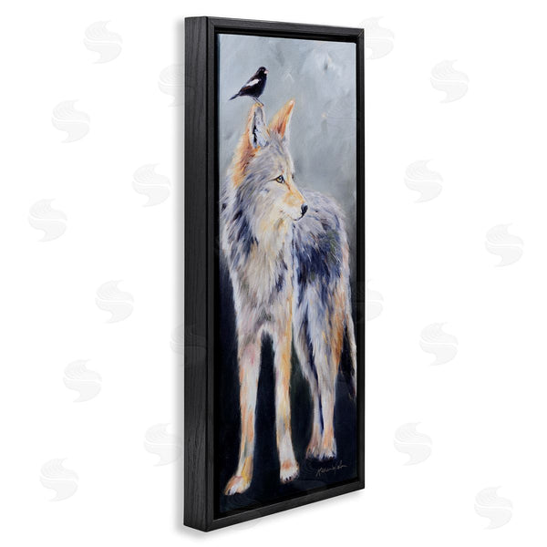 Stupell Industries Karen Weber Fine Art | Wild Coyote & Black Bird Wall Art