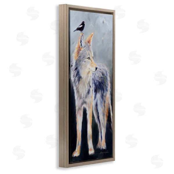 Stupell Industries Karen Weber Fine Art | Wild Coyote & Black Bird Wall Art