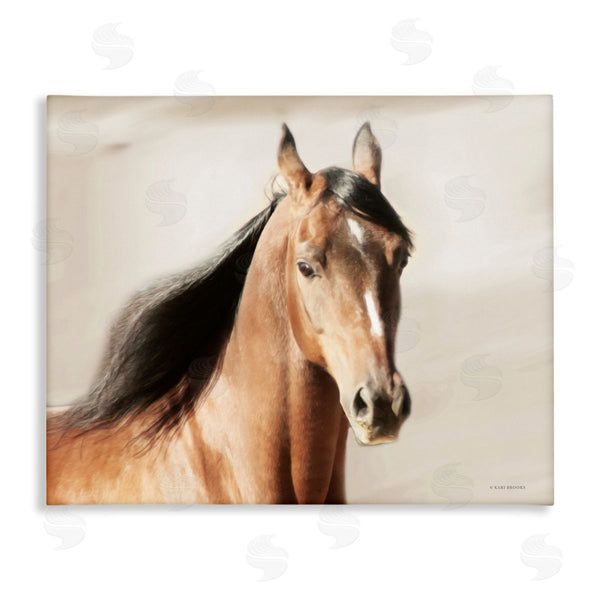 stupell industries Kari Brooks | Brown Stallion Portrait Wall Art