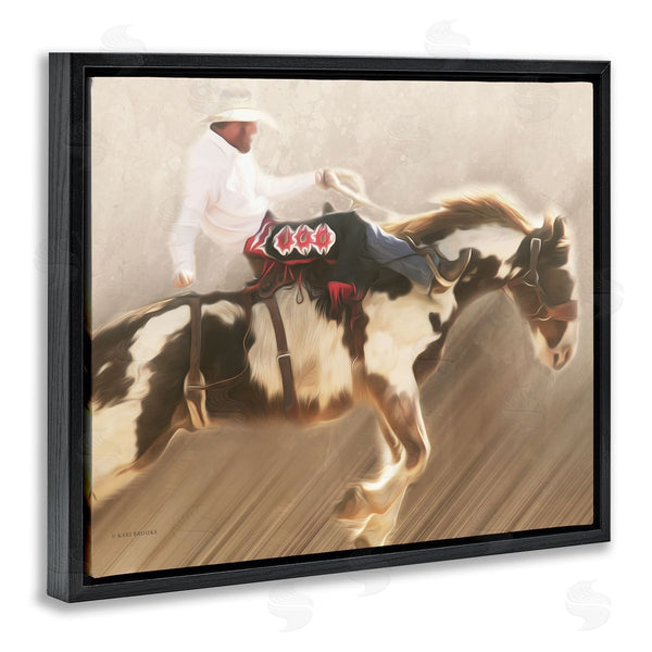 Stupell Industries Kari Brooks | Cowboy Riding Horse Wall Art