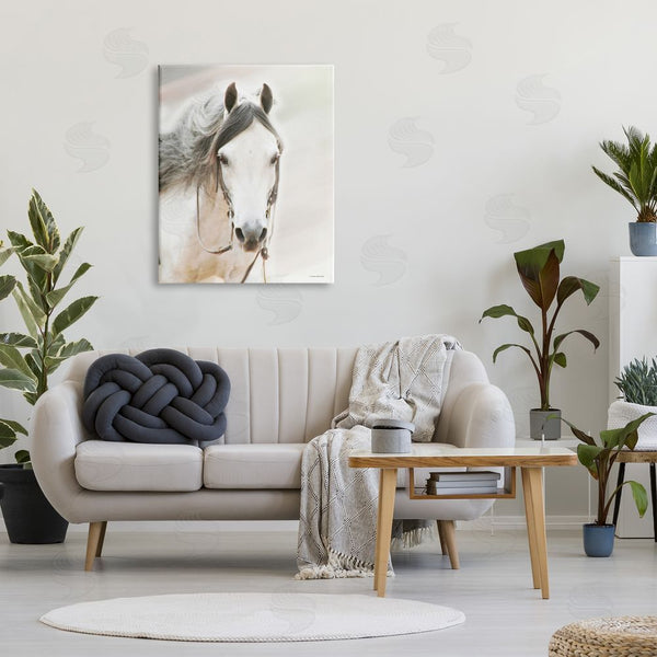 Stupell Industries Kari Brooks | White Horse Portrait Wall Art