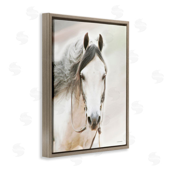 Stupell Industries Kari Brooks | White Horse Portrait Wall Art