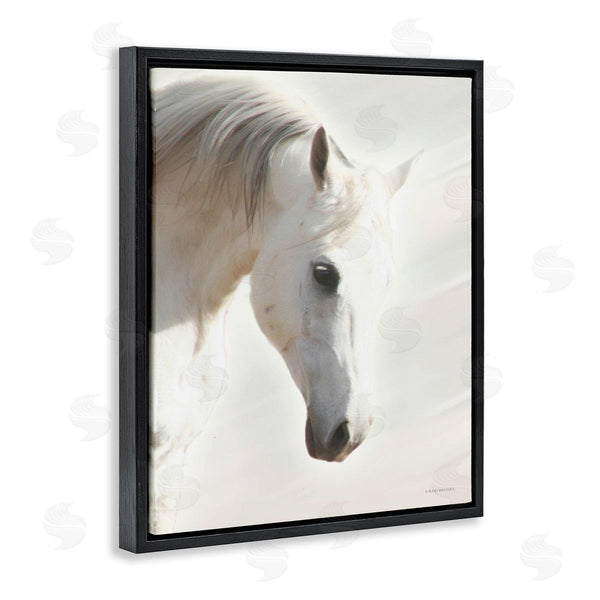 Stupell Industries Kari Brooks | White Stallion Portrait Southwestern Horse