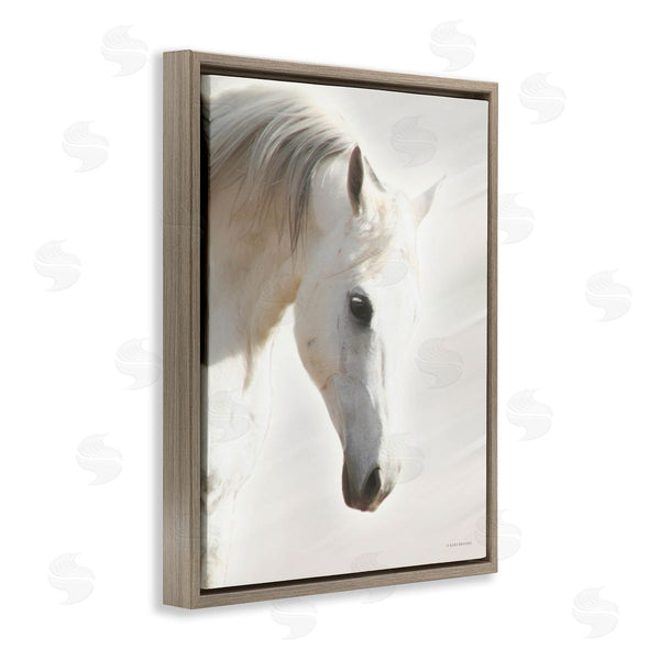 Stupell Industries Kari Brooks | White Stallion Portrait Southwestern Horse