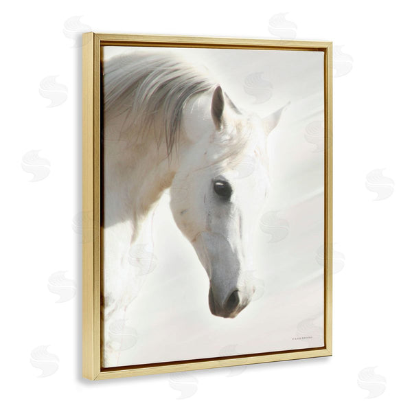 Stupell Industries Kari Brooks | White Stallion Portrait Southwestern Horse