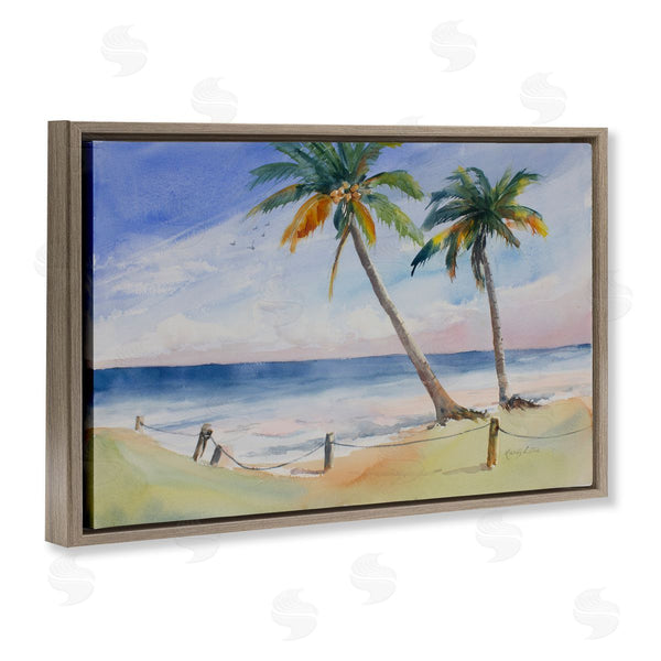 Stupell Industries Karin Lind | Two Palms Beach Sunset Wall Art