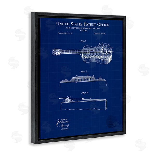 Stupell Industries Karl Hronek | Acoustic Guitar Blueprint