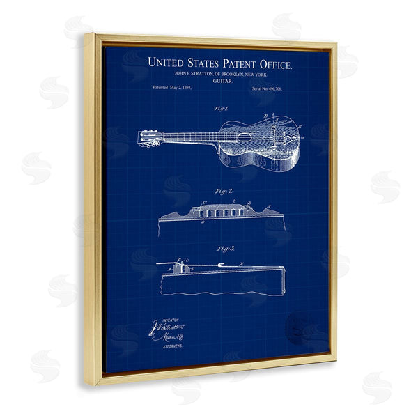 Stupell Industries Karl Hronek | Acoustic Guitar Blueprint