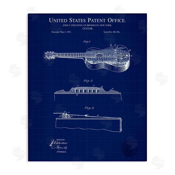 stupell industries Karl Hronek | Acoustic Guitar Blueprint