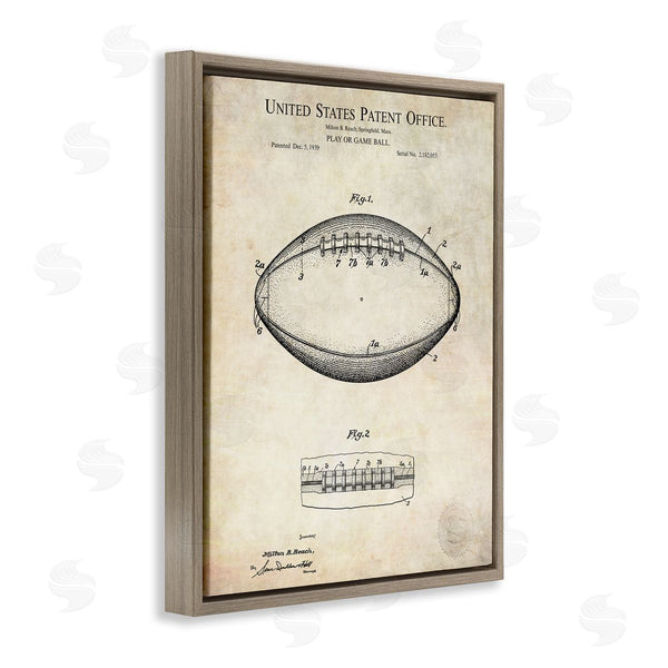 Stupell Industries Karl Hronek | American Football Sports Blueprint