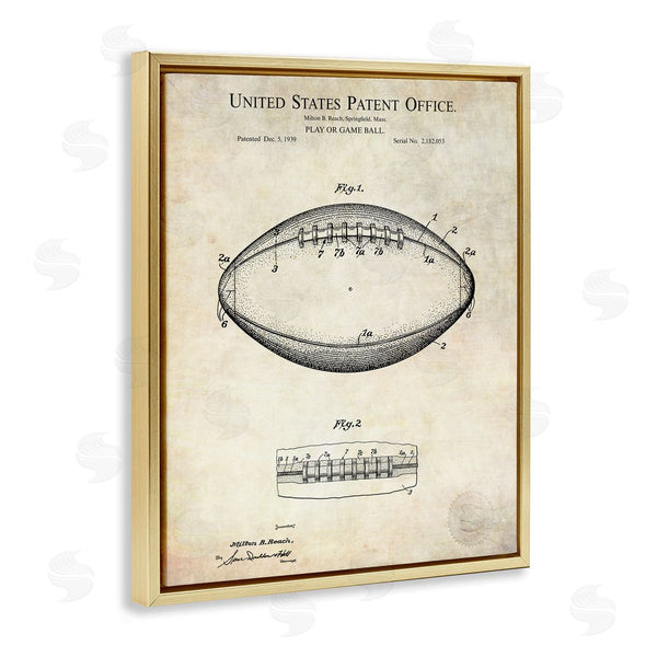 Stupell Industries Karl Hronek | American Football Sports Blueprint