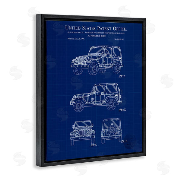 Stupell Industries Karl Hronek | Automobile Body Blueprint