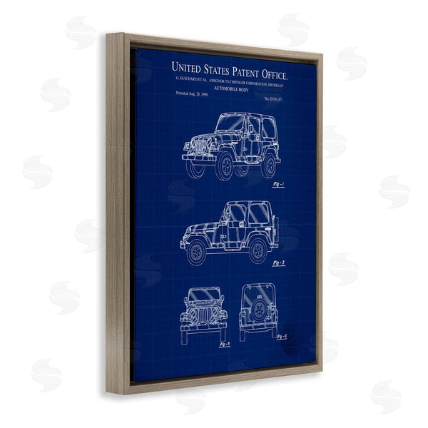 Stupell Industries Karl Hronek | Automobile Body Blueprint