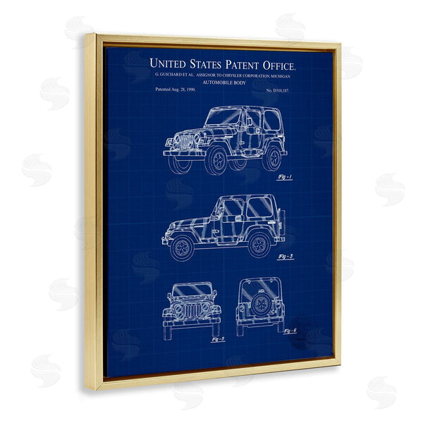 Stupell Industries Karl Hronek | Automobile Body Blueprint