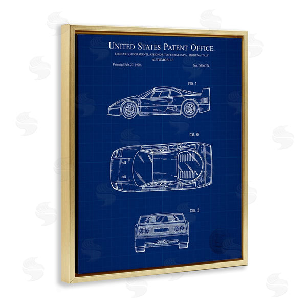 Stupell Industries Karl Hronek | Automobile Car Blueprint