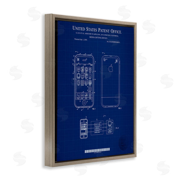 Stupell Industries Karl Hronek | Cell Phone Blueprint