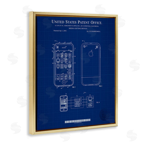 Stupell Industries Karl Hronek | Cell Phone Blueprint