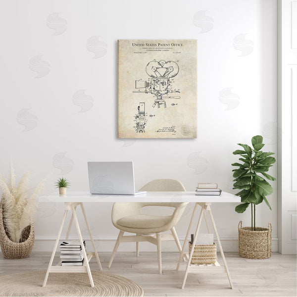 Stupell Industries Karl Hronek | Cinematographic Camera Patent Detailed Blueprint Design Wall Art