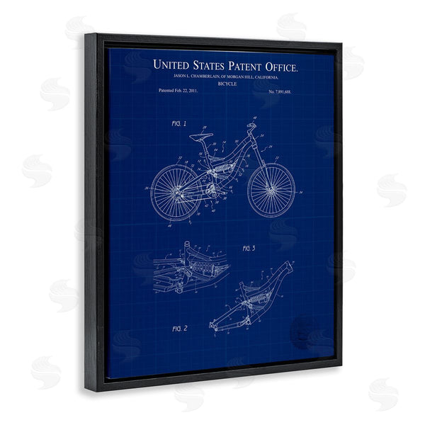 Stupell Industries Karl Hronek | Detailed Bicycle Blueprint