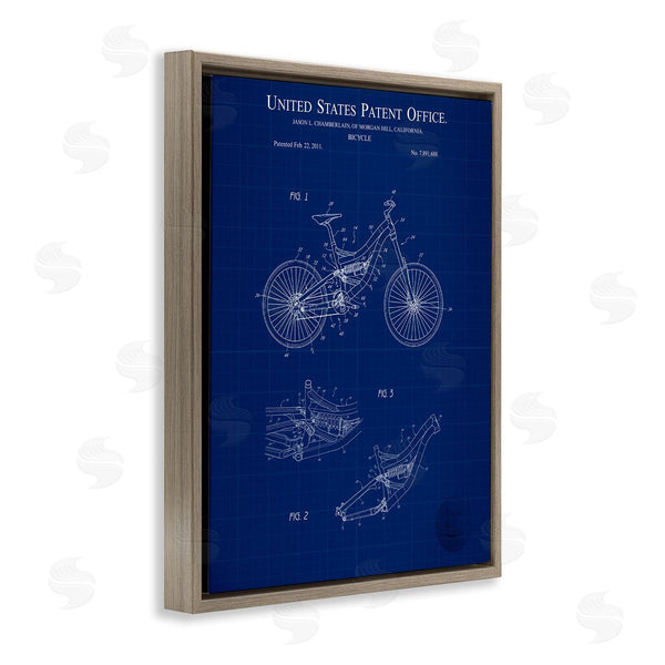 Stupell Industries Karl Hronek | Detailed Bicycle Blueprint