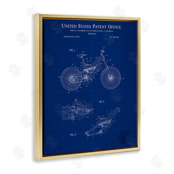 Stupell Industries Karl Hronek | Detailed Bicycle Blueprint