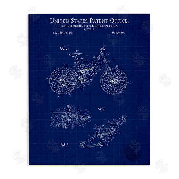 stupell industries Karl Hronek | Detailed Bicycle Blueprint