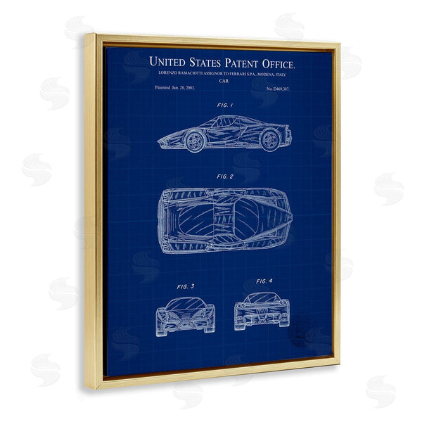 Stupell Industries Karl Hronek | Detailed Car Blueprint