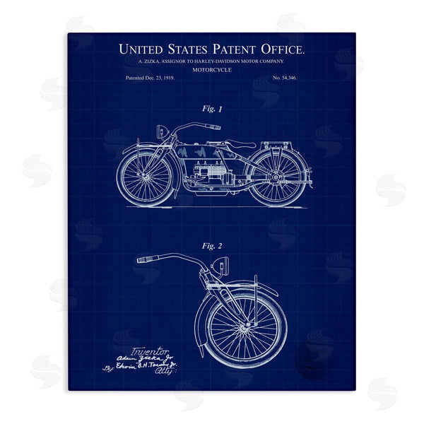 stupell industries Karl Hronek | Detailed Motorcycle Blueprint