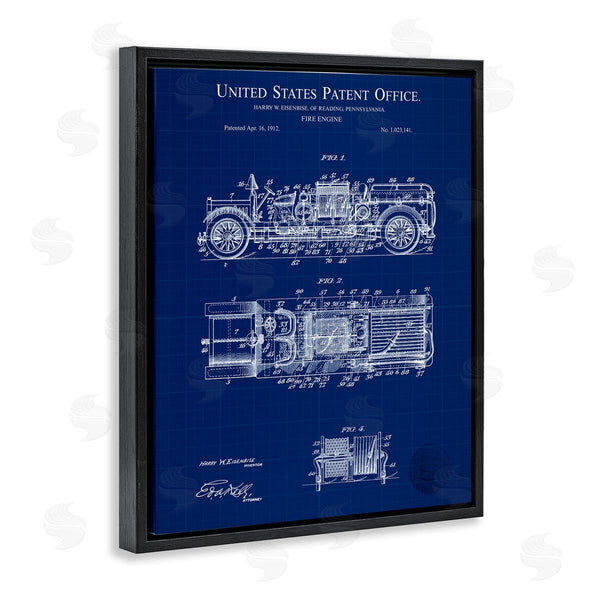 Stupell Industries Karl Hronek | Fire Engine Blueprint