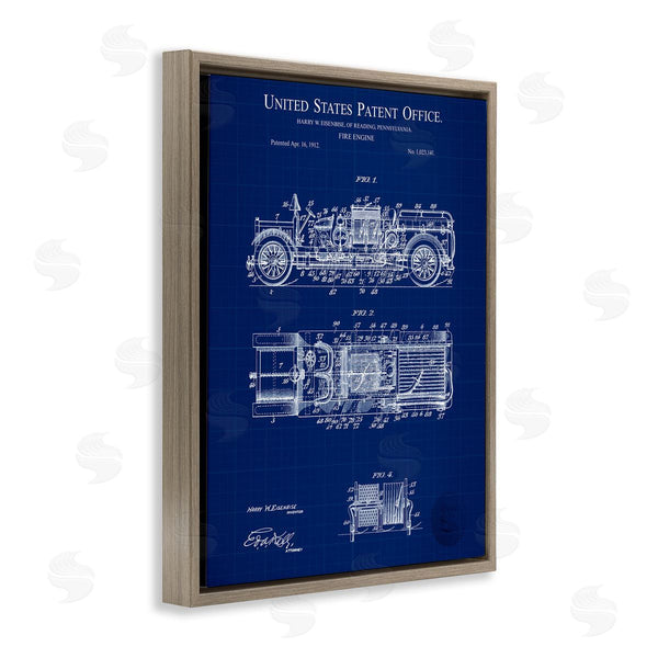 Stupell Industries Karl Hronek | Fire Engine Blueprint