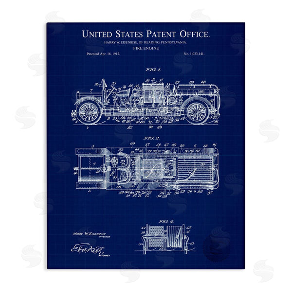 stupell industries Karl Hronek | Fire Engine Blueprint