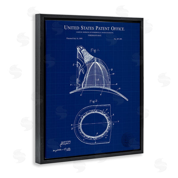 Stupell Industries Karl Hronek | Fireman's Hat Blueprint