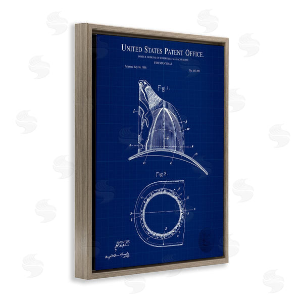 Stupell Industries Karl Hronek | Fireman's Hat Blueprint