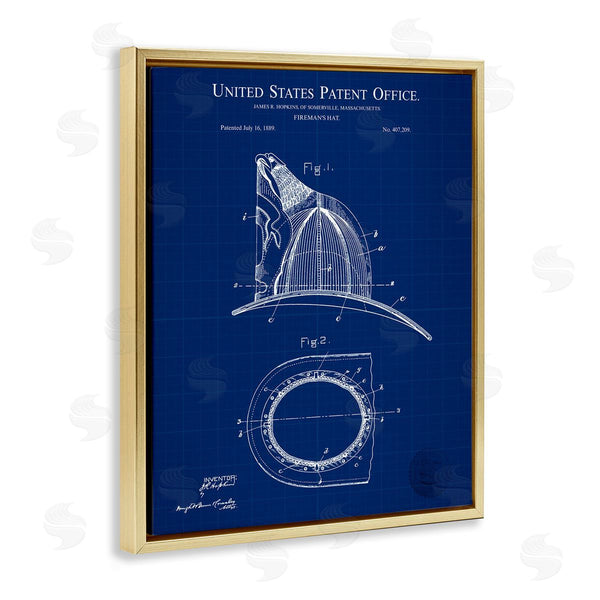 Stupell Industries Karl Hronek | Fireman's Hat Blueprint