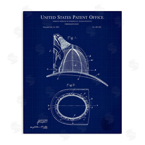 stupell industries Karl Hronek | Fireman's Hat Blueprint