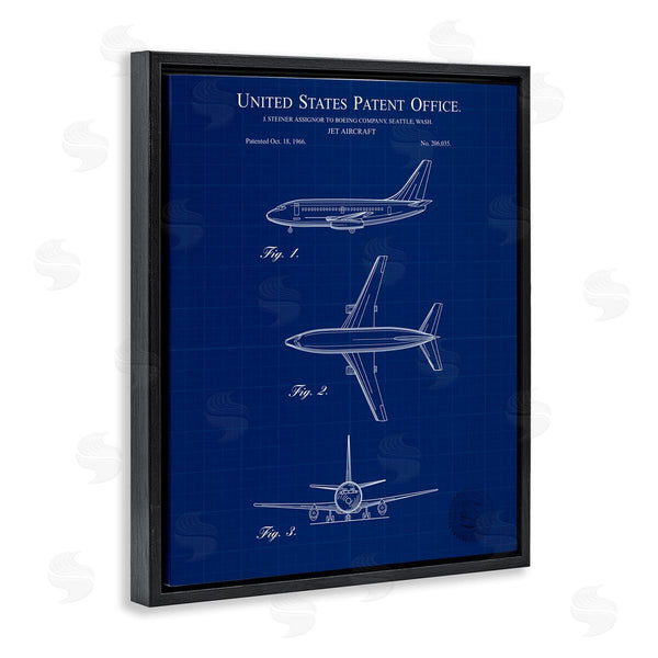 Stupell Industries Karl Hronek | Jet Aircraft Blueprint