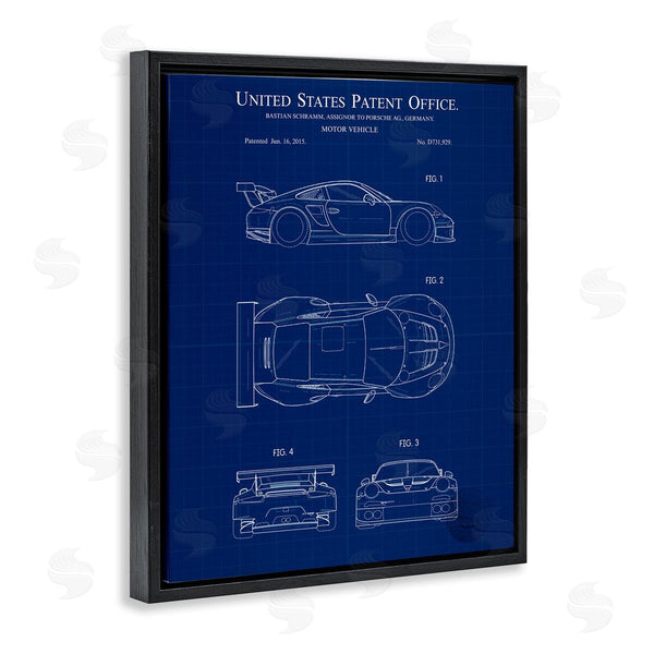 Stupell Industries Karl Hronek | Motor Vehicle Blueprint