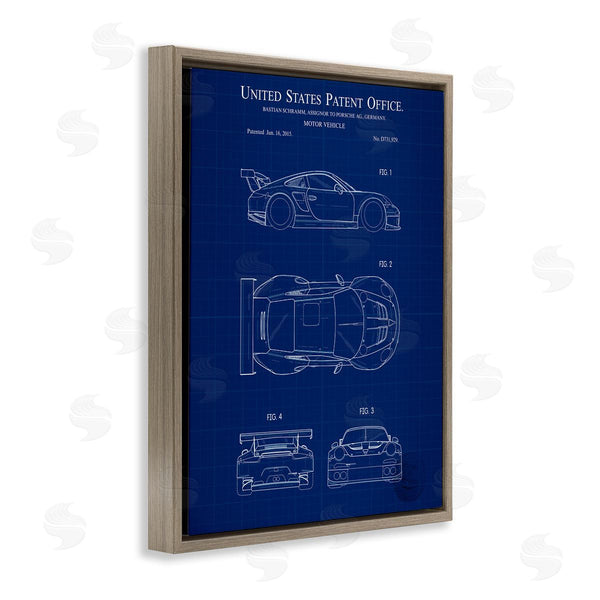 Stupell Industries Karl Hronek | Motor Vehicle Blueprint