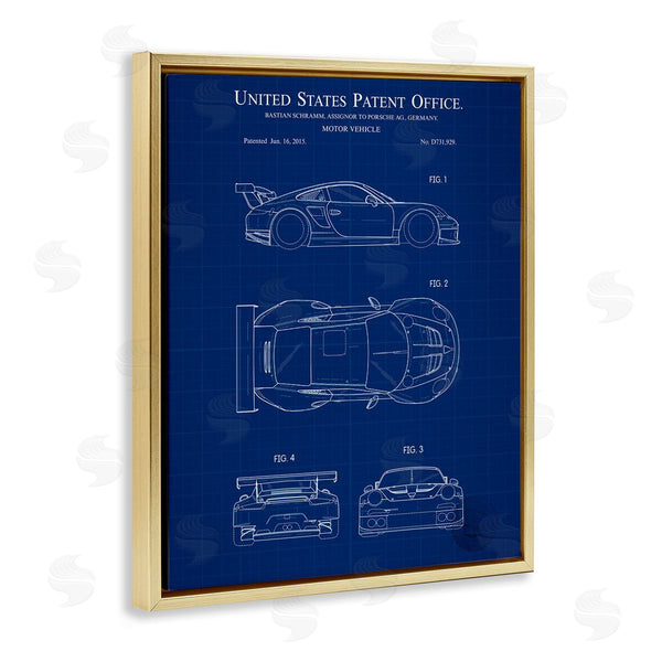 Stupell Industries Karl Hronek | Motor Vehicle Blueprint