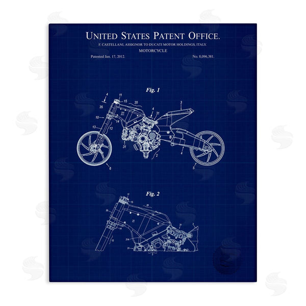stupell industries Karl Hronek | Motorcycle Patent Blueprint