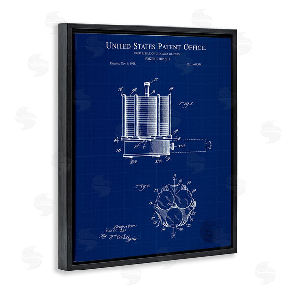 Stupell Industries Karl Hronek | Poker Chips Blueprint