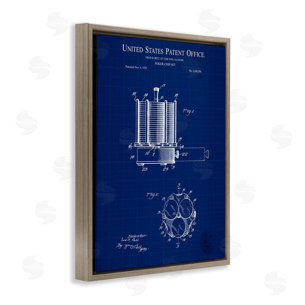 Stupell Industries Karl Hronek | Poker Chips Blueprint