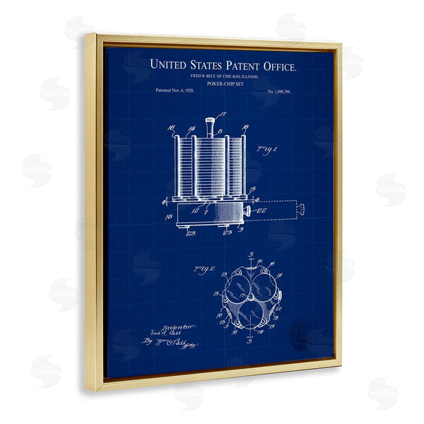 Stupell Industries Karl Hronek | Poker Chips Blueprint