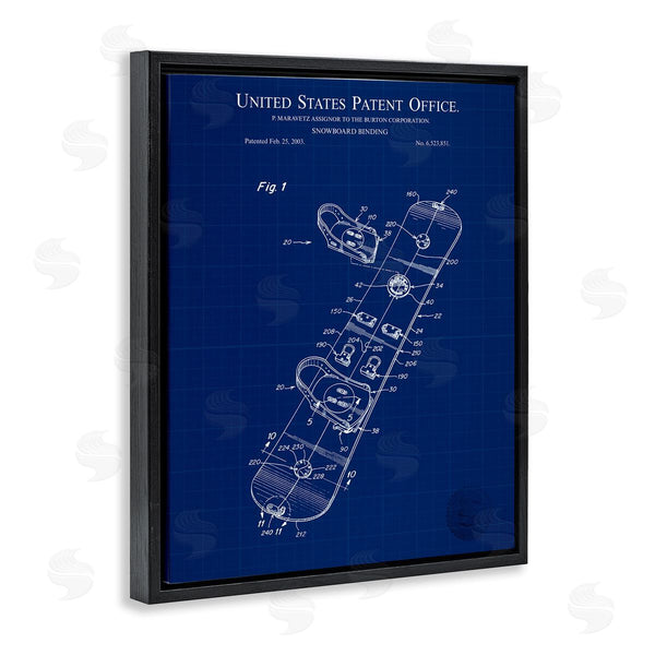 Stupell Industries Karl Hronek | Snowboard Binding Blueprint