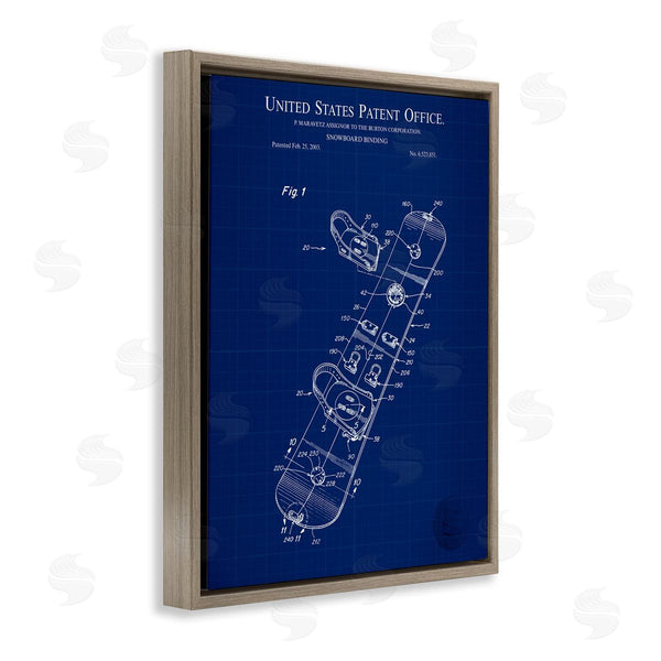 Stupell Industries Karl Hronek | Snowboard Binding Blueprint