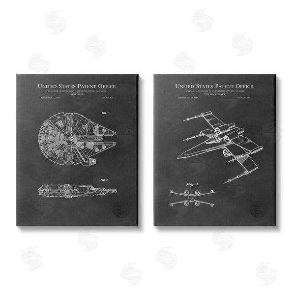 stupell industries Karl Hronek | Space Ships Science Fiction Pop Culture Wall Art