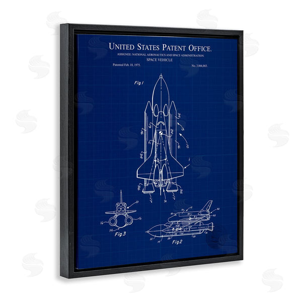 Stupell Industries Karl Hronek | Space Vehicle Blueprint