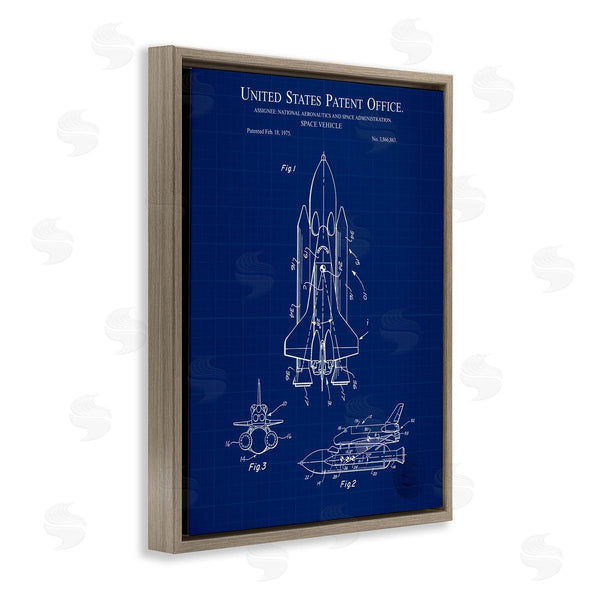 Stupell Industries Karl Hronek | Space Vehicle Blueprint