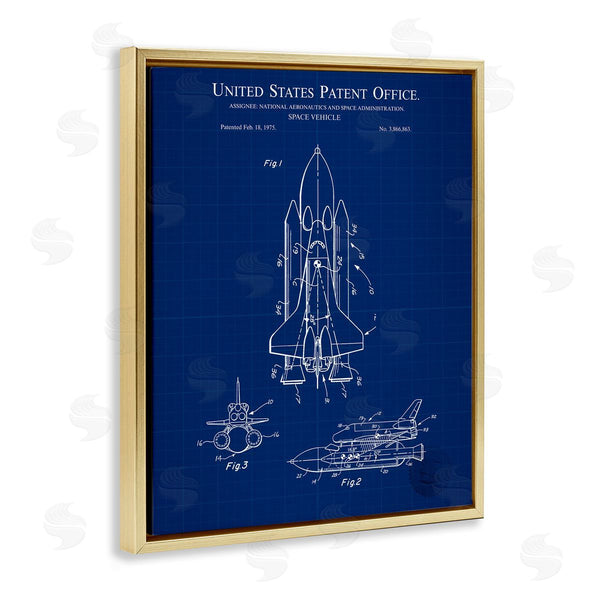 Stupell Industries Karl Hronek | Space Vehicle Blueprint