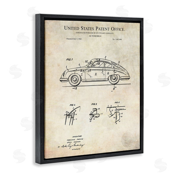 Stupell Industries Karl Hronek | Vintage Car Automobile Diagram Blueprint Patent Text Wall Art